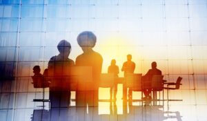 Silhouette Menschen Aufsichtsrat